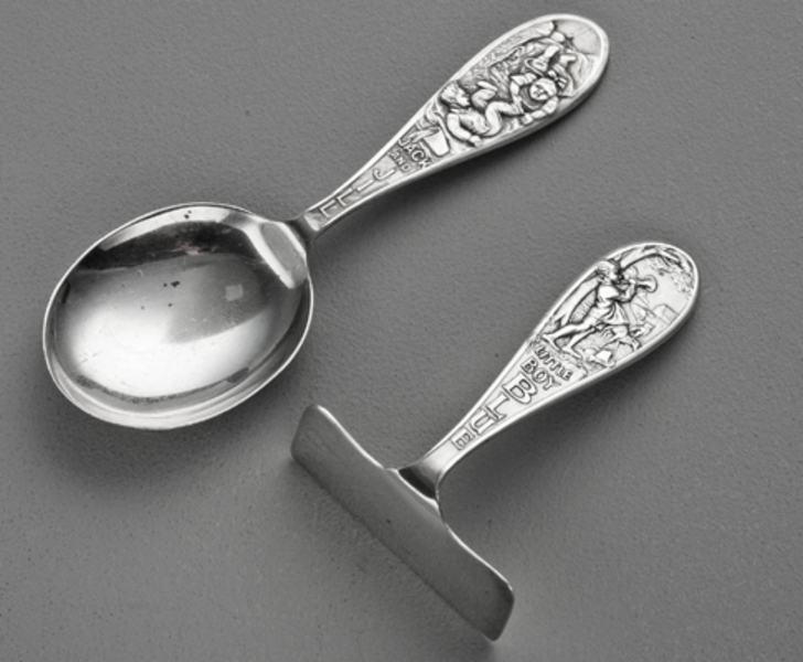 Nursery Rhyme Silver Christening Spoon 